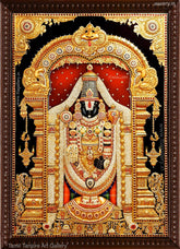 3D Balaji Full AD Stone Embossed Tanjore Painting